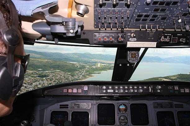 istock Pilot in commercial jet pproaching to the airport 134716058