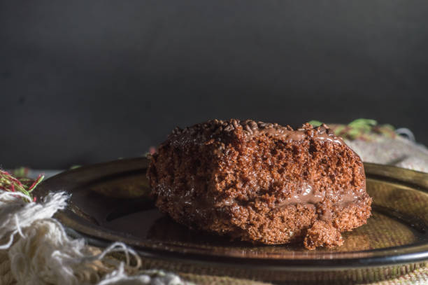istock chocolate cake with chocolate filling, 1347161182