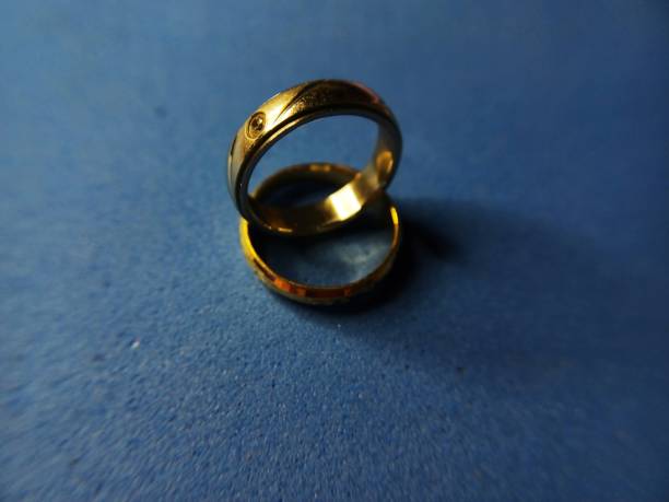istock Silver and gold ring close up photo 1347161902