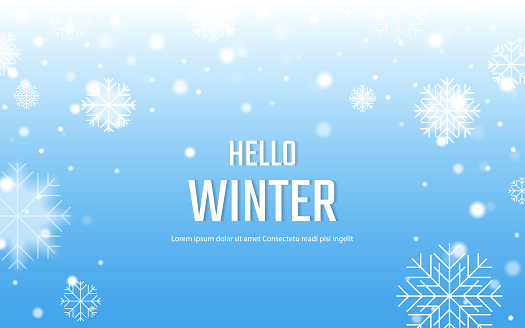 winter background vector design, snowflake