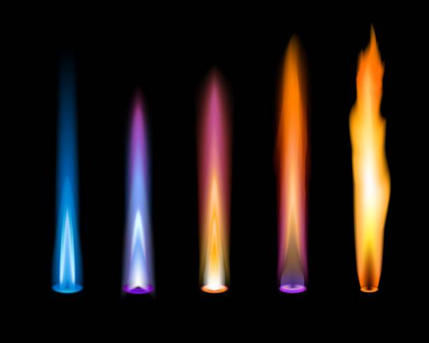 化学実験室要素試験における色彩炎 - burner点のイラスト素材／クリップアート素材／マンガ素材／アイコン素材