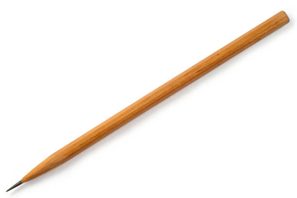 istock Wooden pencil on a white background. 1347175368