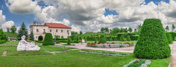 Zolochiv, Ukraine 06.07.2021. Zolochiv Castle in Galicia region of Ukraine, on a sunny summer day