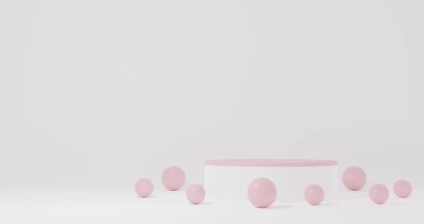 istock Product Stand in pink room ,Studio Scene For Product ,minimal design,3D rendering 1347178647