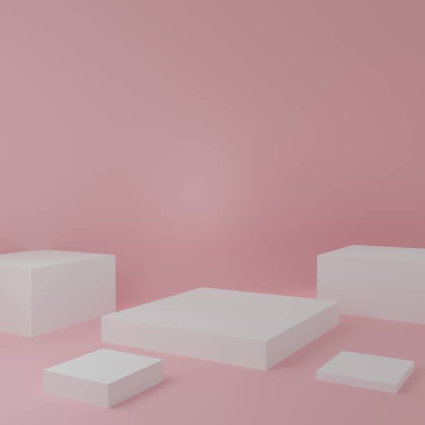 istock Product Stand in pink room ,Studio Scene For Product ,minimal design,3D rendering 1347178674