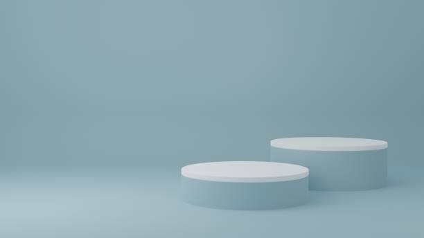 istock Product Stand in blue room ,Studio Scene For Product ,minimal design,3D rendering 1347178687