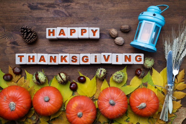 istock Thanksgiving day concept with pumpkins 1347183047
