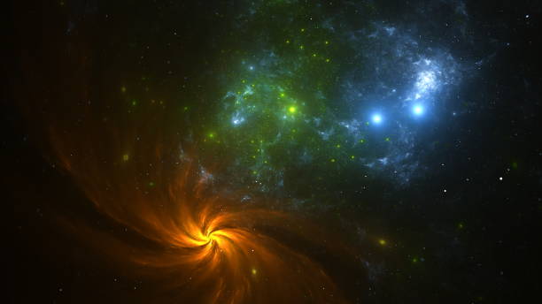 istock Galaxy stars planets star clusters, colored gas clouds in abstract space. Outer space. Space nebula. 3d render 1347185293