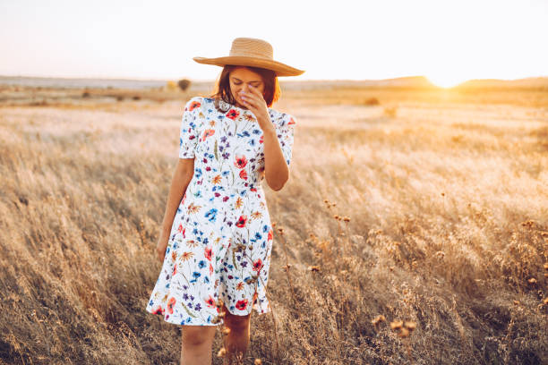 istock Female freedom on the golden meadow 1347190788