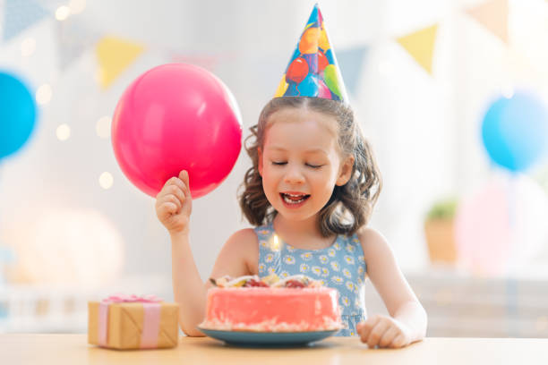 istock Child is celebrating birthday. 1347193598