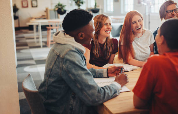 istock Group of multi-ethnic students in classroom 1347195960