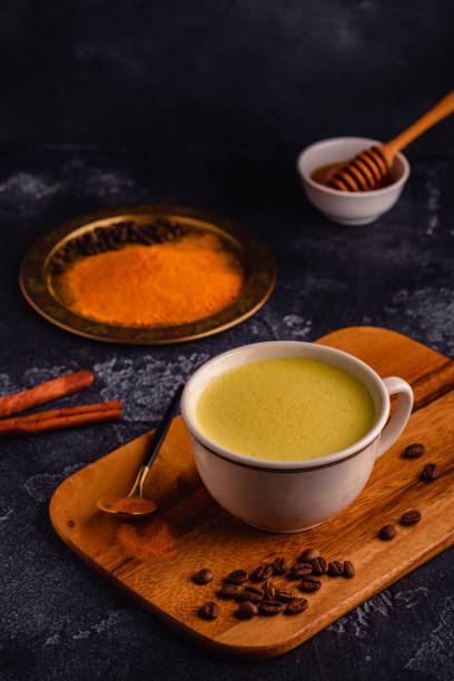 istock Coffee with turmeric, honey and cinnamon. 1347197577