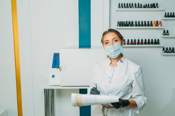 istock a girl in a white coat 1347203343