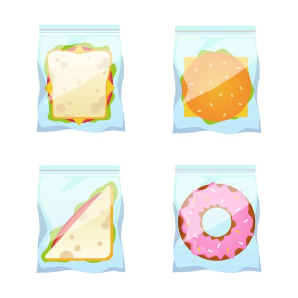 Products vending. Snack plastic package. Fast food packs. Biscuit and sandwich for selling machine. Hamburger or donut in merchandise packaging. Unhealthy nutrition. Vector meal set Products vending. Snack plastic package. Fast food packs. Tasty biscuit and sandwich for selling machine. Isolated hamburger or donut in merchandise packaging. Unhealthy nutrition. Vector meal set biscuit quick bread stock illustrations