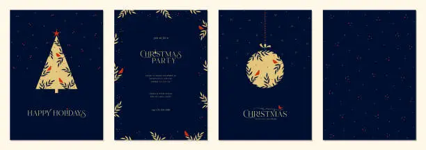 Vector illustration of Universal Christmas Templates_08