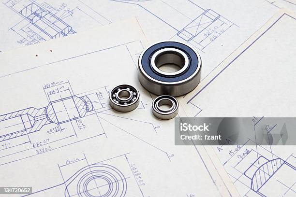 Foto de Mecânico Blueprint Detalhe e mais fotos de stock de Armação de Construção - Armação de Construção, Cascalho, Cordilheira