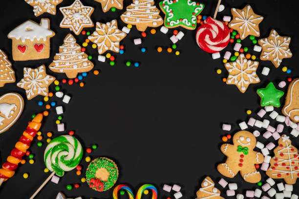 istock Christmas holidays composition on background with copy space for your text 1347207507