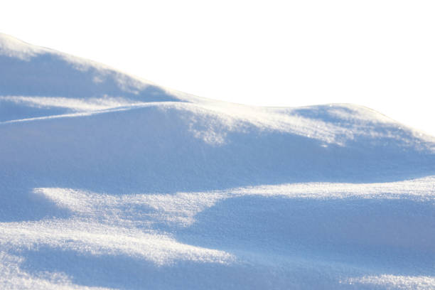 istock Heap of snow on white background, closeup 1347207515