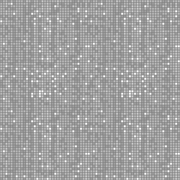 szare tło pikseli, teksturowany kwadratowy wzór mozaiki, ilustracja wektorowa 10eps. - party pattern contemporary shiny stock illustrations