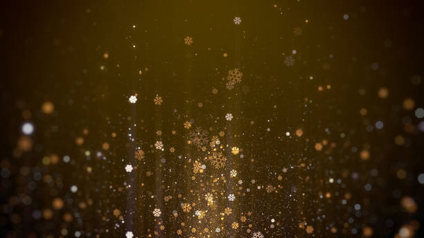 istock Elegant gold snowflakes christmas background with copy space 1347209327
