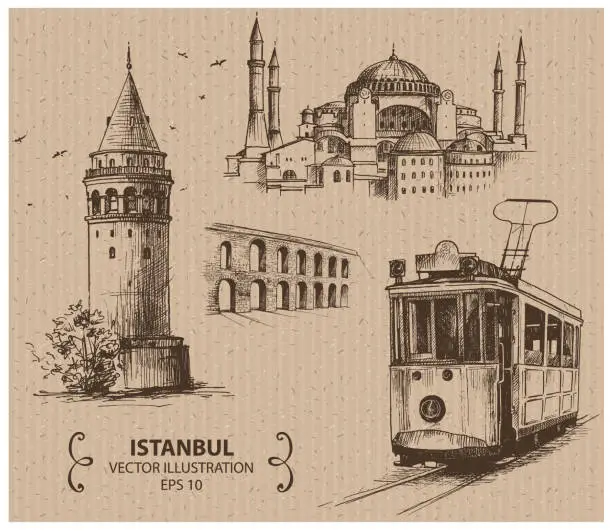 Vector illustration of Istanbul, Turkey