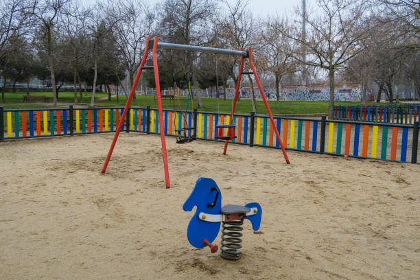 istock playground and play area in a park in Madrid 1347212835