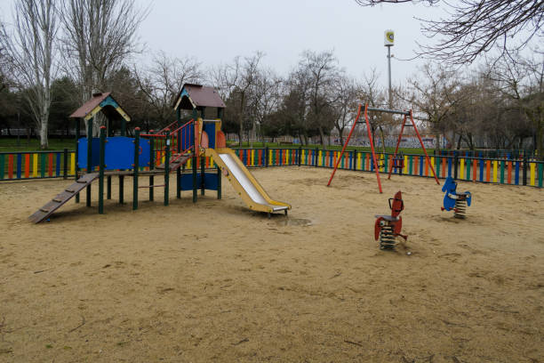 istock playground and play area in a park in Madrid 1347212846