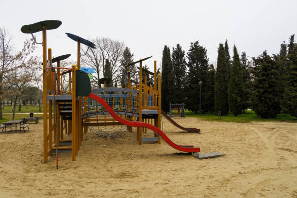 istock playground and play area in a park in Madrid 1347212957