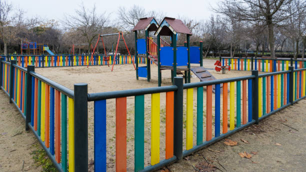 istock playground and play area in a park in Madrid 1347212982