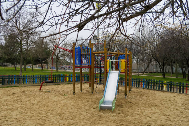 istock playground and play area in a park in Madrid 1347213089