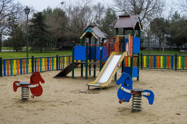 istock playground and play area in a park in Madrid 1347213125