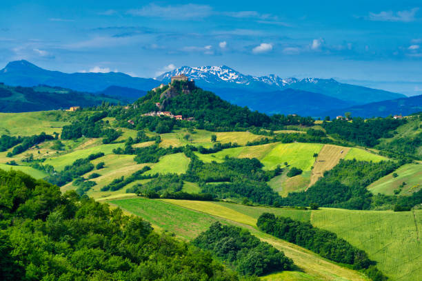 istock Rural landscape near San Polo and Canossa, Emilia-Romagna 1347213569