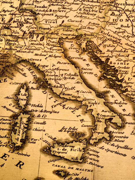istock Antique world map, Italy 1347216282