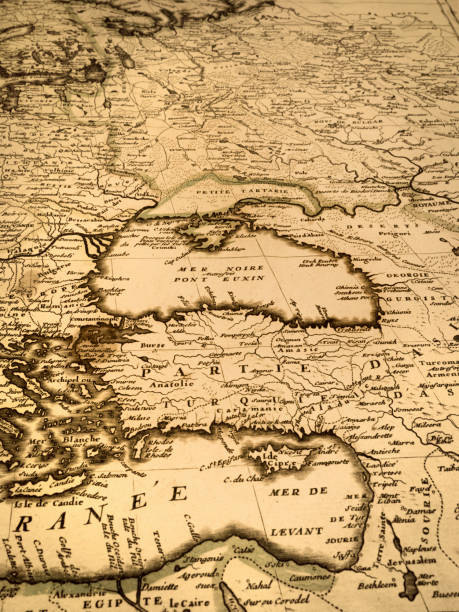 istock Antique world map, Greece and Turkey 1347216456
