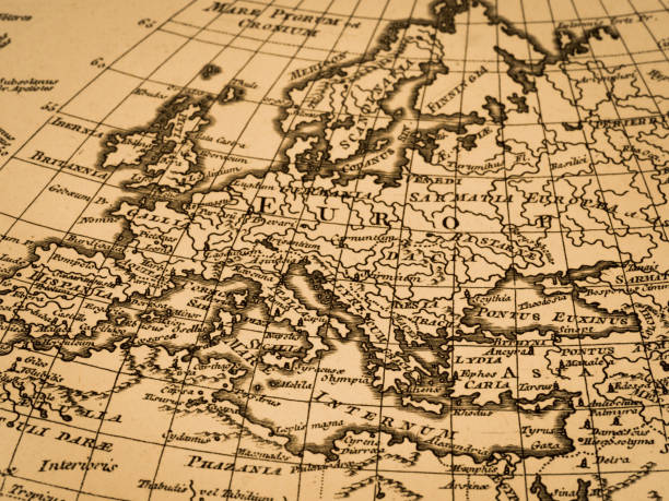istock Antique world map, Europe 1347216550