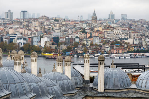 istock Istanbul view from Suleymaniye on a cloudy day 1347216997