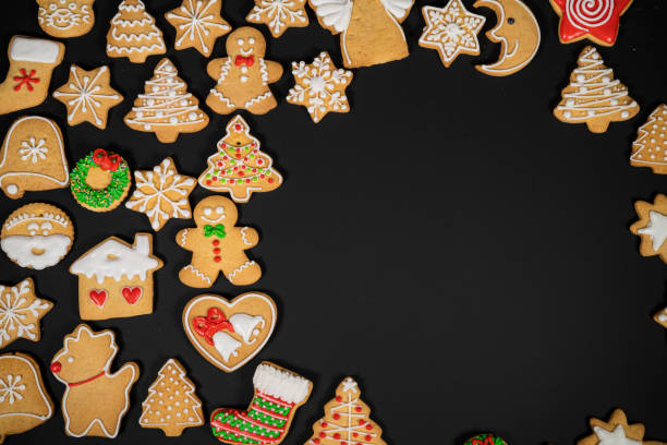 istock Christmas holidays composition on background with copy space for your text 1347218288