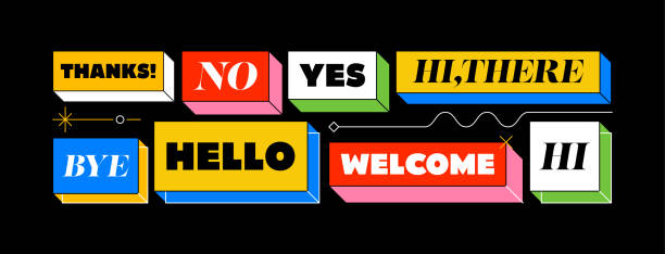 Speech Bubbles Short Phrases, Great, Yes, Omg, Wow, Thank You, Ok, Welcome, Nice Speech Bubbles Short Phrases, Thanks, Yes, No, Hi There, Thank You, Ok, Welcome, Hi drawing shadows stock illustrations