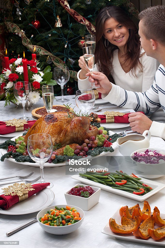 Turquía la cena de Navidad - Foto de stock de Adorno de navidad libre de derechos