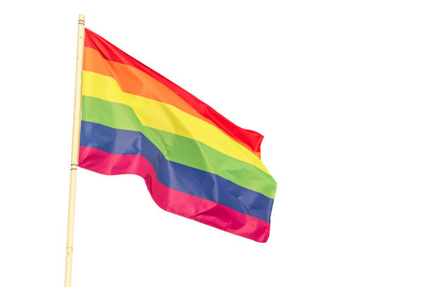 istock Rainbow flag LGBT movement symbol isolated on white background 1347227989