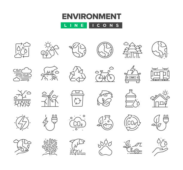 Environment Line Icon Set