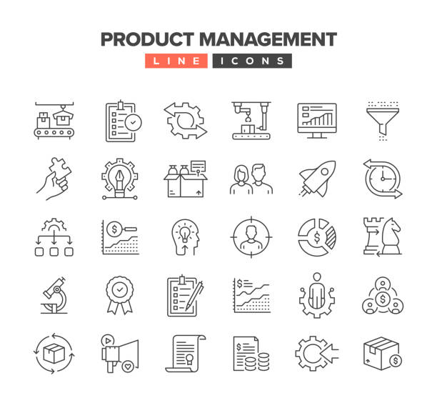 Product Management Line Icon Set