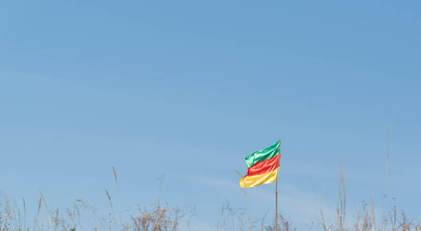 istock LGBT flag on blue background 1347230339