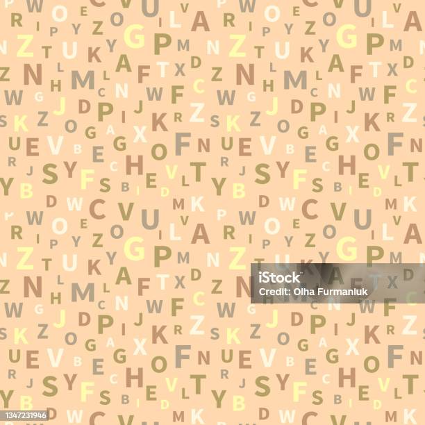 Engish Language Background Pattern Seamless Pattern With Alphabet Letters Endless Background For English ...