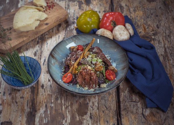 istock Salad with grilled beef steaks 1347232765