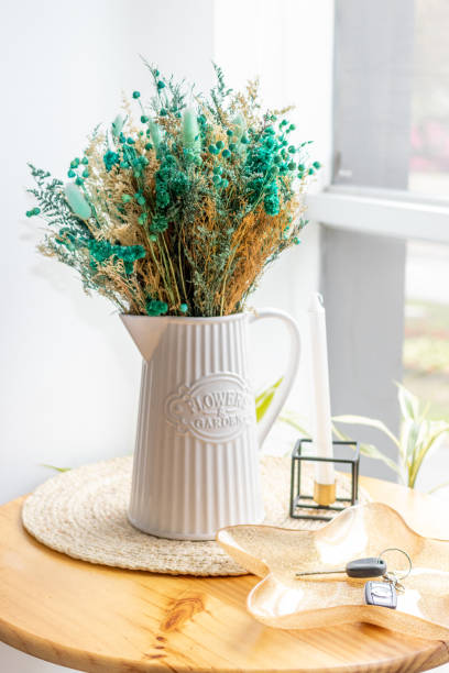 istock Beauty and colorful dehydrated flower arrangement under table 1347232987