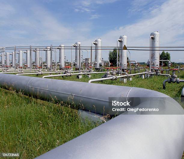 Gas Industry Stock Photo - Download Image Now - Blue, Chemical, Chemical Plant