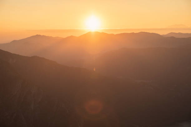 istock Sunset over the high  mountain 1347236666
