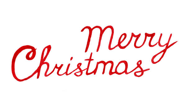 istock Merry Christmas. Watercolor lettering. Hand drawn 1347238035