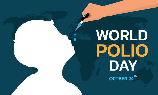 Polio Vector illustration on the theme of world Polio day on October 24 . polio vaccine stock illustrations